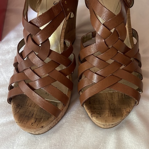 Guess Ellie Wedge Brown Leather - Picture 6 of 8